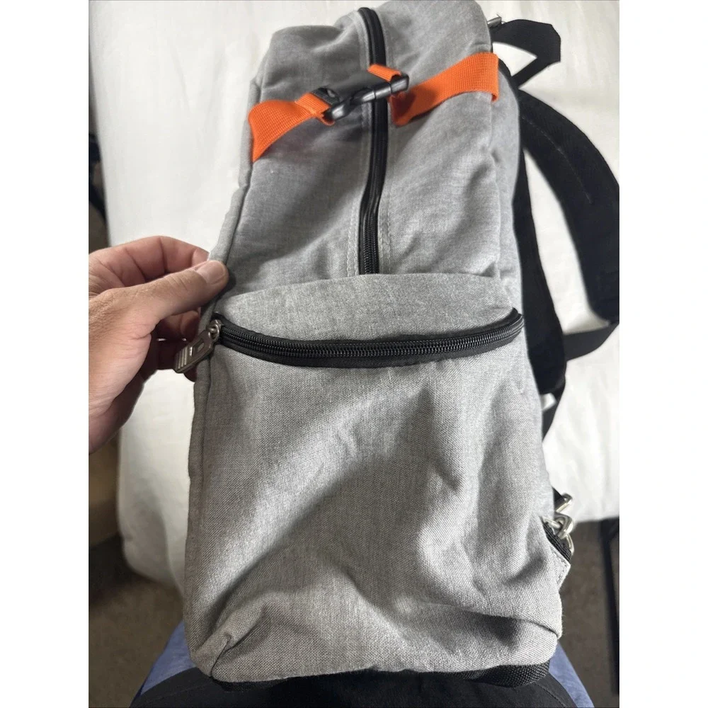 Super Bowl XLIX BackpackGray CanvasOrange Interior Feb 2015 Patriots Vs Seahawks